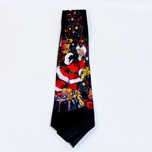 FARRARIUS Black Santa Claus tie